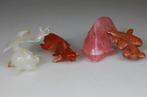 4x collectie sculpturen - beeldjes - Poissons - Agaat, Agate, Antiek en Kunst