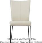 Set van 6 Donkergrijze leren industriële eetkamerstoelen - H, Huis en Inrichting, Stoelen, Overige kleuren, Nieuw, Leer, Ophalen of Verzenden