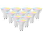 Set 10x GU10 Smart LED lamp 5Watt RGBW WIFI, Ophalen of Verzenden, Nieuw