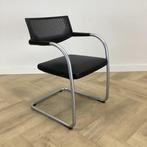 Complete Design set van 4x Vitra Visasoft Visavis, Huis en Inrichting, Gebruikt, Zwart, Leer, Ophalen of Verzenden