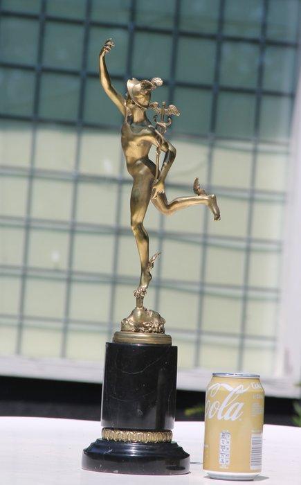 sculptuur, MERCURY - 41 cm - Brons, Marmer, Antiek en Kunst, Kunst | Designobjecten