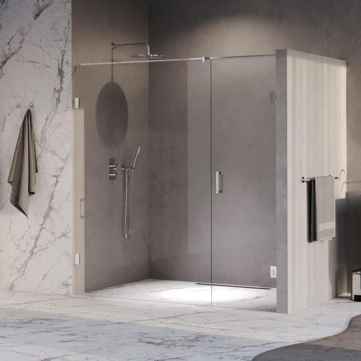 Brauer Void - Nisdeur - 2-Delig - Helder Glas - 190 x 200 cm, Doe-het-zelf en Verbouw, Sanitair, Ophalen of Verzenden