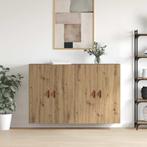 vidaXL Wandgemonteerde Kasten 2 pcs artisanaal eikenkleurig, Huis en Inrichting, Minder dan 50 cm, Verzenden, Nieuw, Minder dan 100 cm