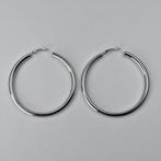 Dames oorbellen zilverkleurige grote hoops, Sieraden, Tassen en Uiterlijk, Oorbellen, Verzenden, Nieuw, Zilver, Overige materialen
