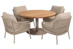 4 Seasons Outdoor Sardinia low dining set latte met Saba, Tuin en Terras, Tuinsets en Loungesets, Ophalen of Verzenden, Nieuw