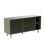 *WOONWINKEL* Groen Dressoir Metaal Met Schuifdeuren, Nieuw, Verzenden