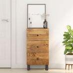 vidaXL Dressoir met 3 lades 40x33,5x75 cm massief mangohout, Huis en Inrichting, Kasten | Dressoirs, Minder dan 50 cm, Verzenden