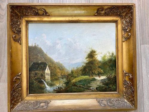J H J Nooteboom (1811 - 1878) - Landschap met wandelaars, Antiek en Kunst, Kunst | Schilderijen | Klassiek