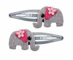 Haarspeld Klikklak Olifant Vilt Licht Grijs, Nieuw