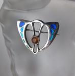 Zilver, emaille - Broche - Jugendstil, Antiek en Kunst