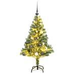 vidaXL Kunstkerstboom 150 LEDs kerstballen en sneeuw 150 cm, Verzenden, Nieuw