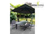 Zweefparasol VirgoFlex Taupe 300x300cm inclusief kruisvoet, Tuin en Terras, Ophalen of Verzenden, Nieuw