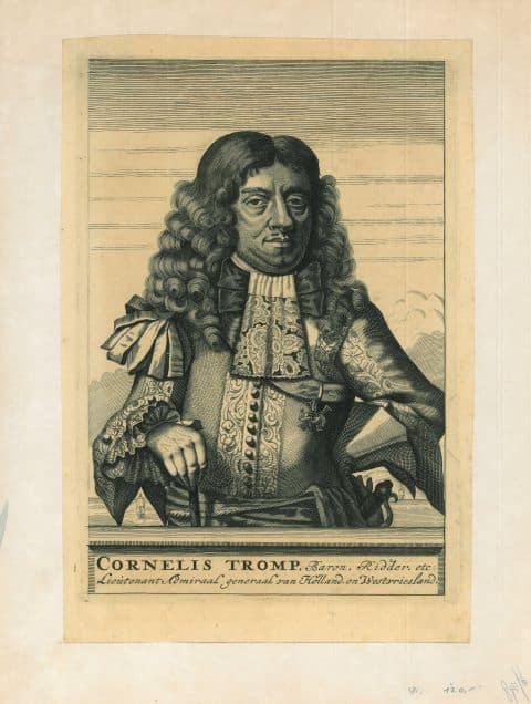 Portrait of Cornelis Maartenszoon Tromp, Antiek en Kunst, Kunst | Etsen en Gravures