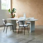 *WOONWINKEL* Retro Design Eettafel Greige Met Ribbels, Verzenden, Nieuw