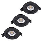 Set van 3 LED downlighters | Inbouw | 5 watt dimbaar | Kante, Verzenden, Nieuw