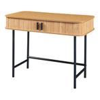 Console tafel Tvedestrand 100x50x76 cm naturel en zwart [en., Huis en Inrichting, Tafels | Sidetables, Verzenden, Nieuw