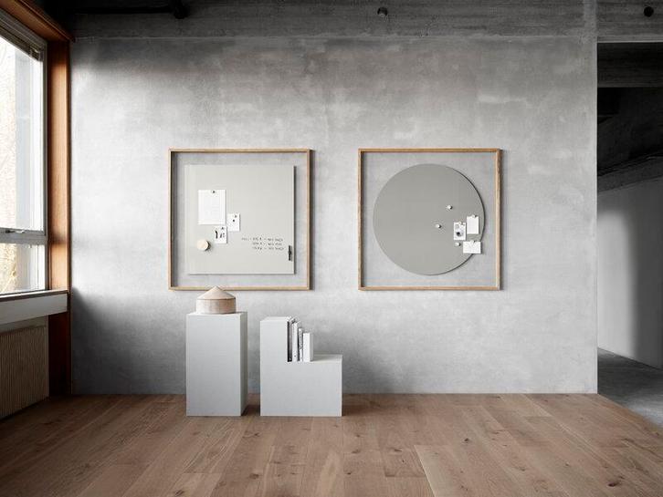 Lintex A01 Circle glasbord, eiken frame, 100x100cm, Zakelijke goederen, Kantoor en Winkelinrichting | Kantoorartikelen, Meubel