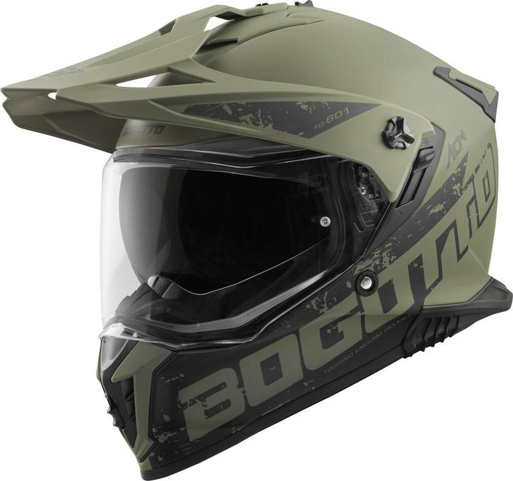Bogotto FG-601 Duo Groen Fiberglas Enduro Helm, Motoren, Kleding | Motorhelmen, XXL, Nieuw met kaartje, Overige merken, Offroadhelm
