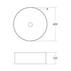 Waskom Best Design Luzz 40 cm Mat Grijs, Ophalen of Verzenden, Nieuw