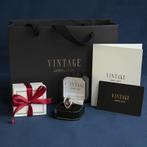 Roségouden vintage ring met saffier 14 krt, Ophalen of Verzenden, Nieuw