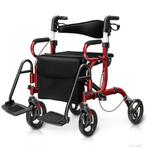 LIVSK 2-in-1 Rollator - Opvouwbaar - Omkeerbare Rugleuning -, Verzenden, Nieuw