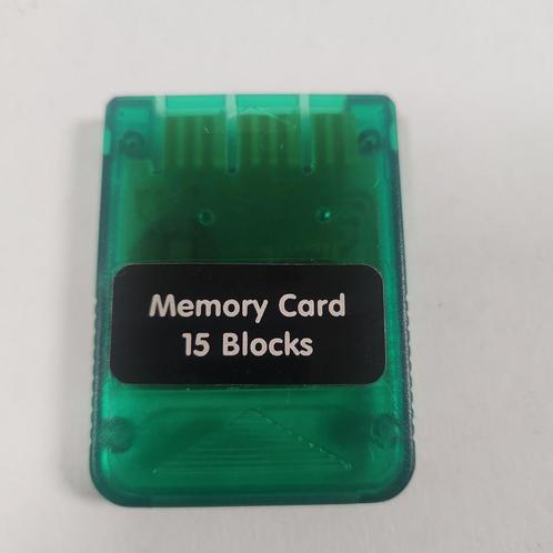 Groene Transparant Memorycard 15 Blocks Playstation 1, Spelcomputers en Games, Spelcomputers | Sony PlayStation Consoles | Accessoires