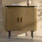 *WOONWINKEL* Ovaal Dressoir Goud Met Ribbels, Verzenden, Nieuw