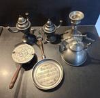 Theepot (7) - 6 Tinnen voorwerpen + Boek Tin door de eeuwen