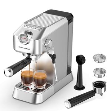 KitchenBoss Espresso Machine with Steamer: 15 Bar Profession beschikbaar voor biedingen