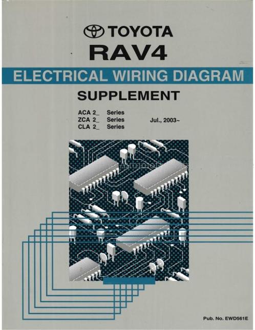 2003 TOYOTA RAV4 ELECTRISCH SCHEMA WERKPLAATSHANDBOEK, Auto diversen, Handleidingen en Instructieboekjes