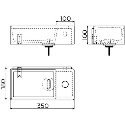 Fonteinset Clou New Flush 3 Incl. Toebehoren 10x35 Cm, Doe-het-zelf en Verbouw, Sanitair, Ophalen of Verzenden