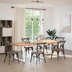 vidaXL Eettafel rechthoekig 280x100x74 cm massief eikenhout, Huis en Inrichting, Tafels | Eettafels, Verzenden, Nieuw