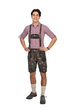 Lederhose kurz, anthrazit antik, Verzenden, Nieuw