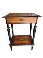 Bijzettafel - Marqueterie - Hout - Werkende Napoléon III, Antiek en Kunst