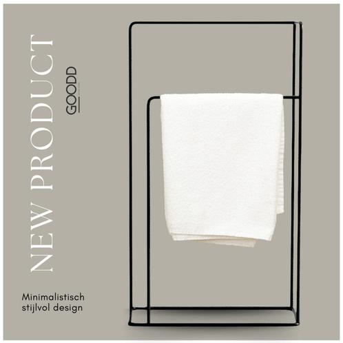 Nieuw GOODD Handdoekrek Staand Handdoekhouder Zwart RVS LUX, Huis en Inrichting, Badkamer | Badtextiel en Accessoires, Handdoekenrek
