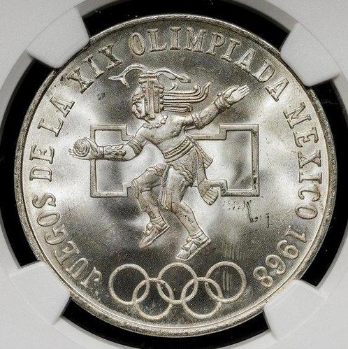 Mexico. 25 Pesos 1968 - NGC MS64 (Juegos Olímpicos de, Postzegels en Munten, Munten | Europa | Niet-Euromunten