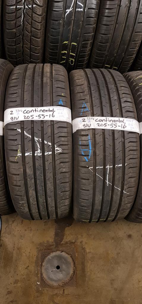 2x 205-55-16 Continental Zomer 6.6mm €30 Per Band 205 55 16, Auto-onderdelen, Banden en Velgen, 16 inch, Zomerbanden, 205 mm, Personenwagen