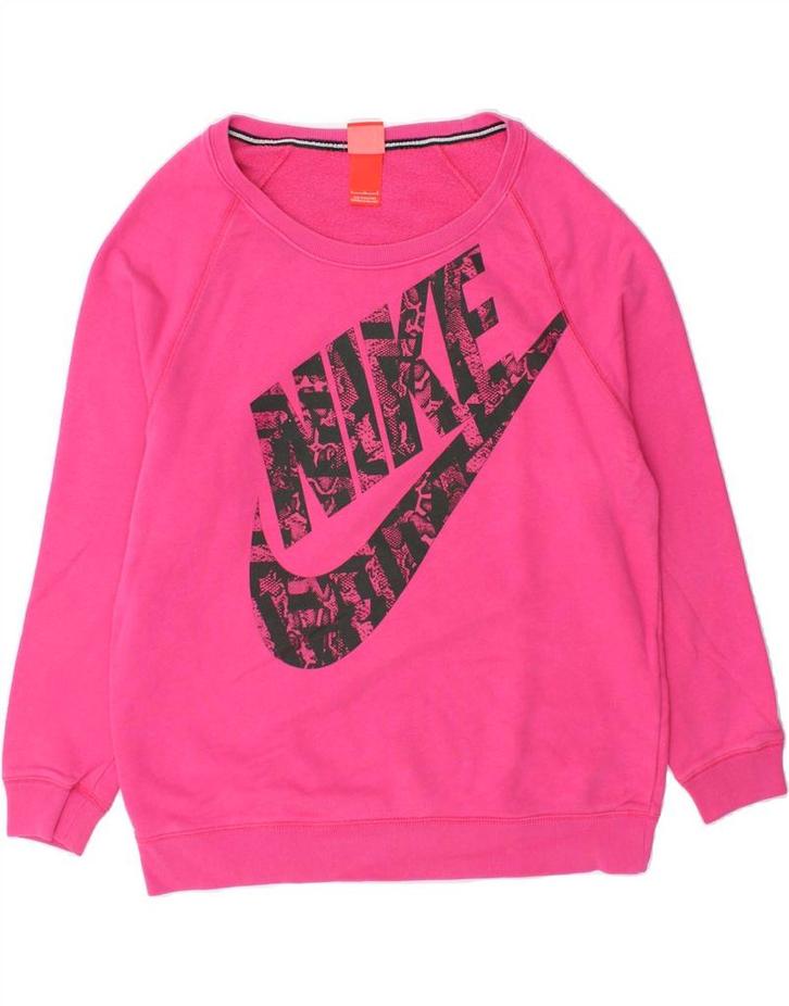 NIKE Mens Graphic Sweatshirt Jumper Large Pink Cotton, Kleding | Heren, Truien en Vesten, Verzenden