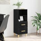 vidaXL Dressoir met lade Zwart eiken 34 x 34.5 x 90 cm, Huis en Inrichting, Kasten | Dressoirs, Verzenden, Nieuw, Overige houtsoorten