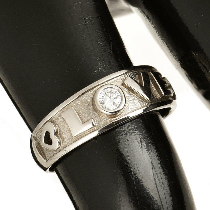 Ring - 14 karaat Witgoud Diamant (Natuurlijk), Sieraden, Tassen en Uiterlijk, Ringen