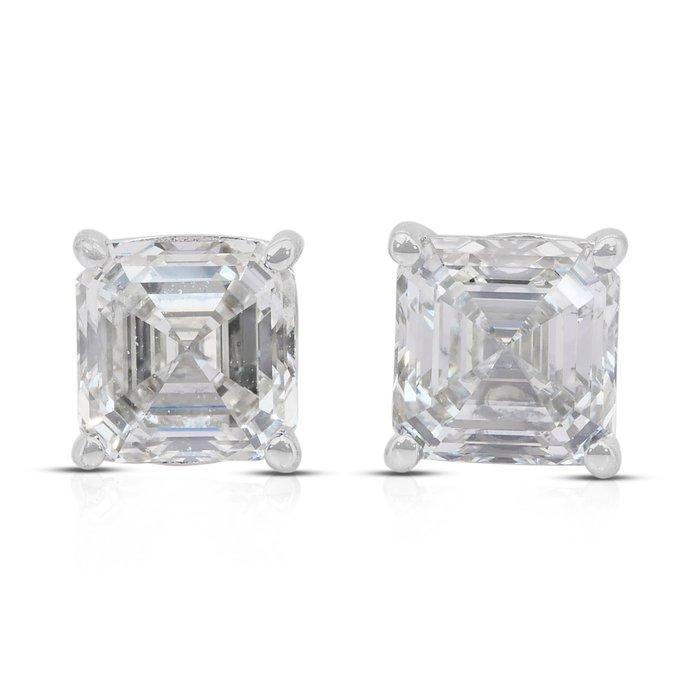 Oorbellen - 18 karaat Witgoud - 3.01ct. tw. Diamant, Sieraden, Tassen en Uiterlijk, Oorbellen