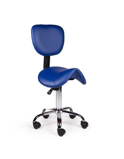 Zadelkruk met Rugleuning Blauw - Lage uitvoering, Huis en Inrichting, Krukjes