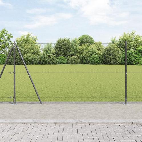 vidaXL Hexagon Fence Grijs 1,2x50 m Staal, Tuin en Terras, Schuttingen, Nieuw, IJzer, Verzenden