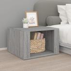 vidaXL Nachtkastje 57x55x36 cm bewerkt hout grijs sonoma, Verzenden, Nieuw, 45 tot 65 cm, Minder dan 55 cm