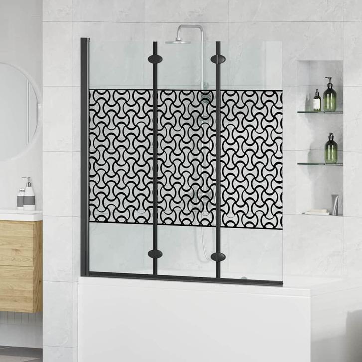vidaXL Douche Omhulsel Zwart en transparant 130 x 130 cm, Doe-het-zelf en Verbouw, Sanitair, Nieuw, Verzenden