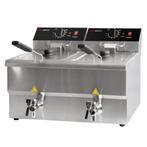 GGM Gastro | Dubbele elektrische friteuse - 8+8 liter - 6,5, Witgoed en Apparatuur, Frituurpannen, Verzenden, Nieuw