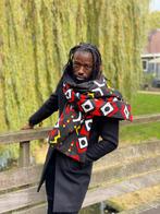 Warme Sjaal met Afrikaanse print Unisex - Zwart / Rood, Nieuw, Ophalen of Verzenden