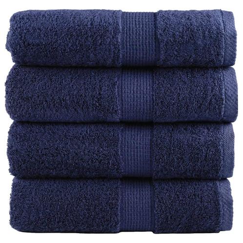 vidaXL Gastendoekjes SOLUND 4 st 600 g/m² 30x30 cm, Huis en Inrichting, Badkamer | Badtextiel en Accessoires, Blauw, Nieuw, Verzenden