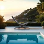Ligstoel Toulon, ergonomisch, schommelfunctie - grijs, Tuin en Terras, Tuinsets en Loungesets, Verzenden, Nieuw