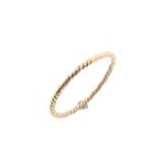 Tricolor gouden gedraaide aanschuifring (witgoud, roségoud), Sieraden, Tassen en Uiterlijk, Ringen, Gebruikt, Overige kleuren